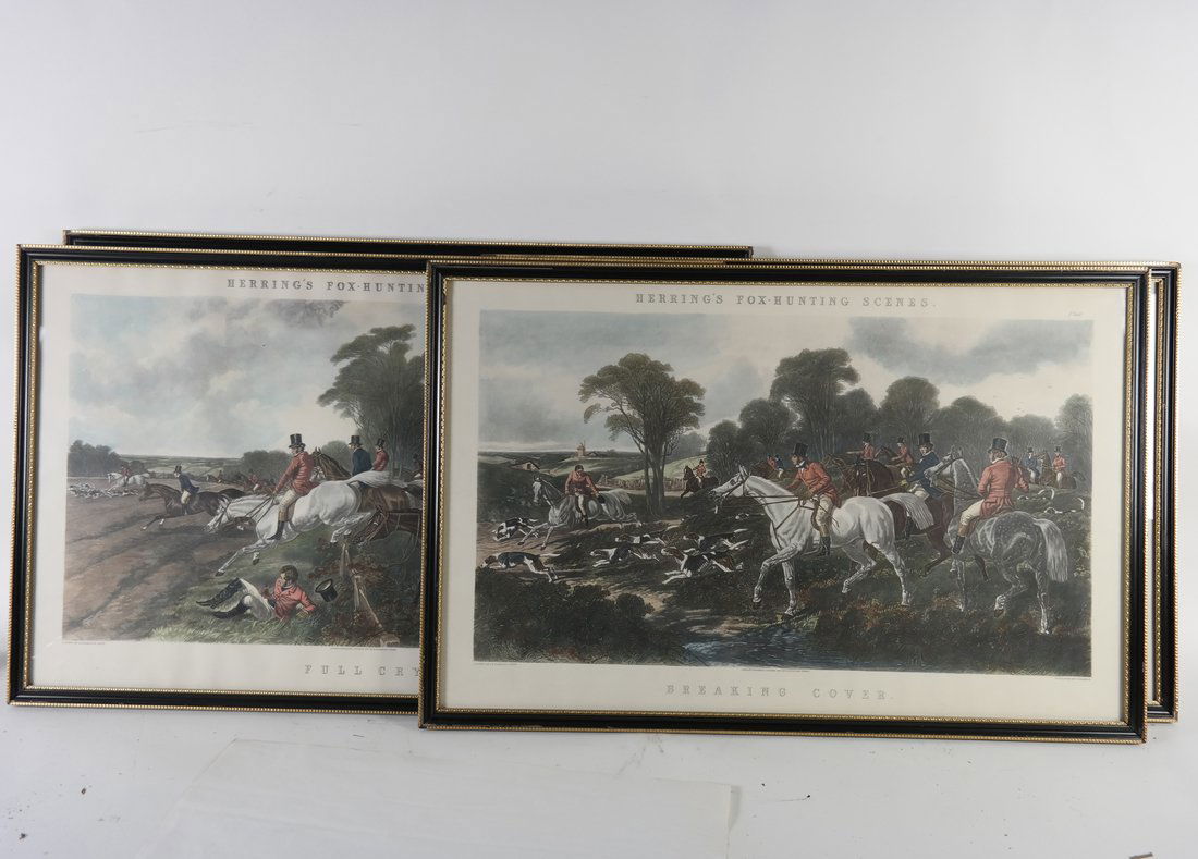 Four "Herring's" Fox Hunting Scenes (1 of 8)