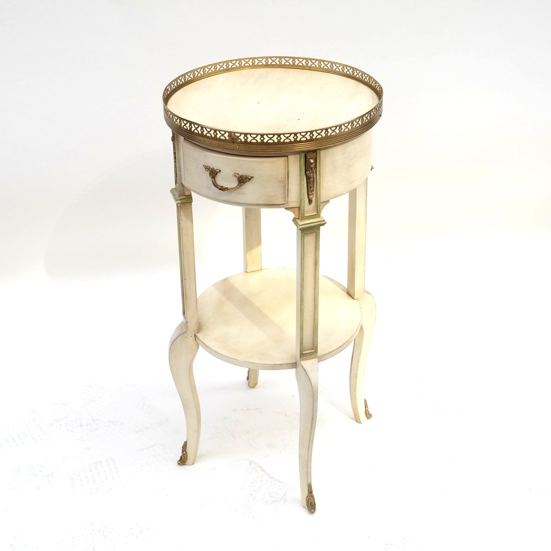 Round Two-Tier Painted Gueridon (1 of 8)