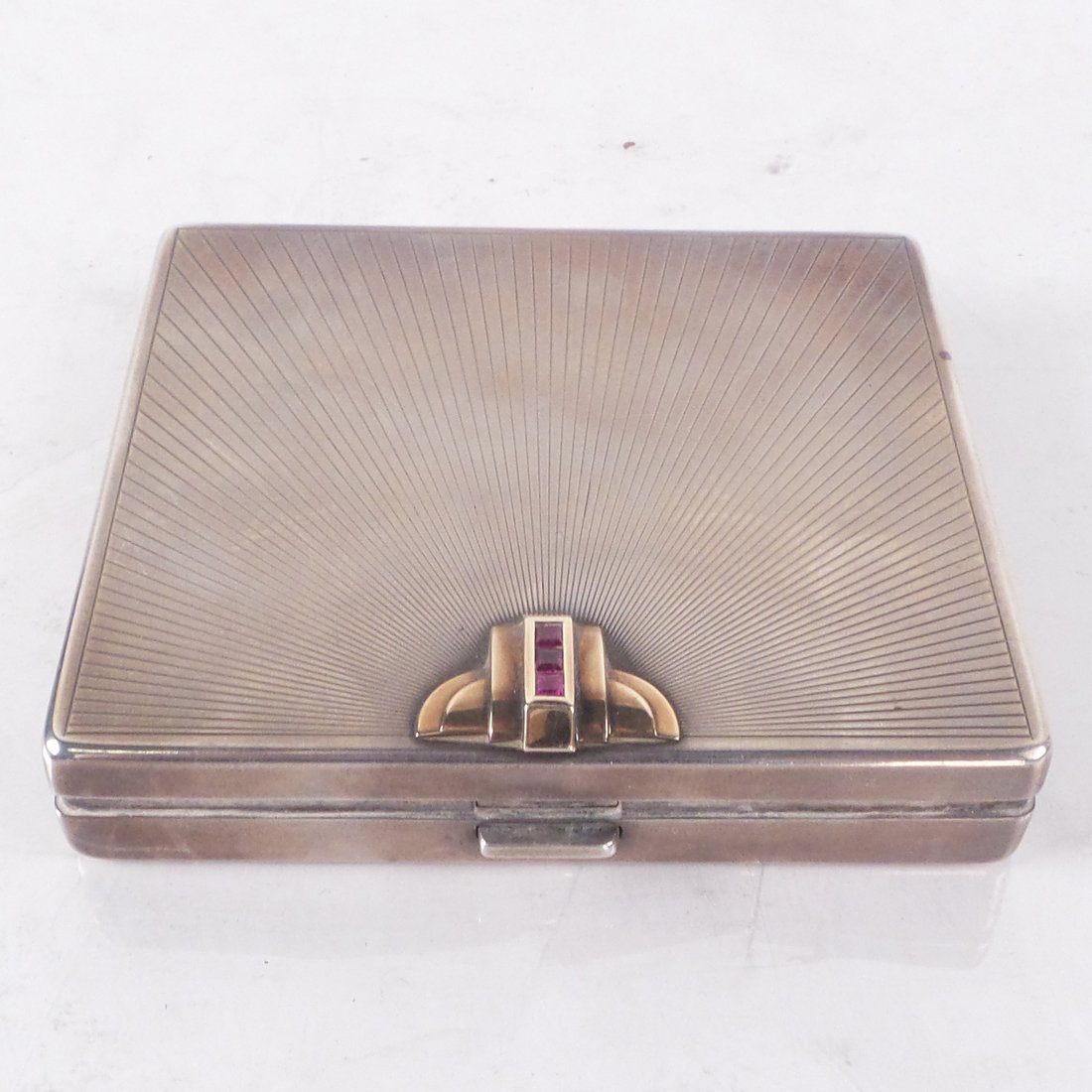 Art Deco Style Sterling and Gold Compact (1 of 4)