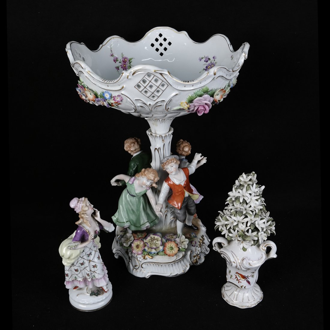 3 Meissen Style Porcelain Articles (1 of 10)