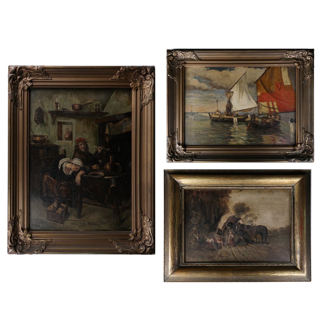 Max Nogida, 3 European School Paintings (1 of 9)