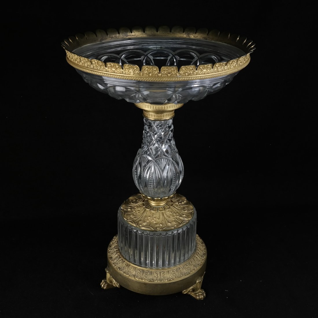 Gilt Metal Mounted Glass Centerpiece (1 of 10)