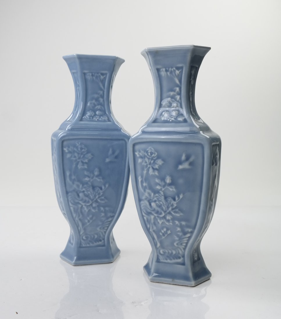 Pair of 20th C. Glazed Porcelain Vases (1 of 6)