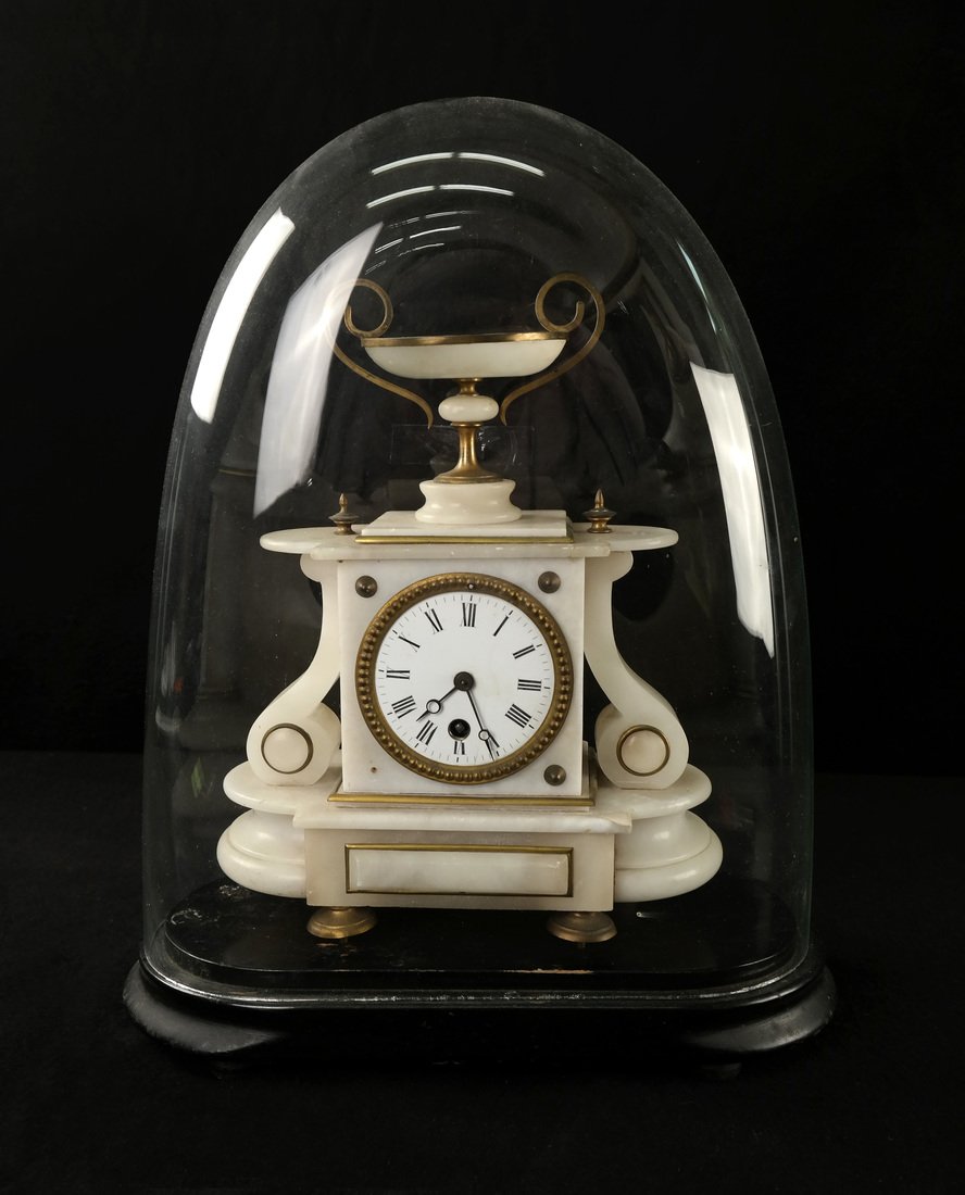 Empire Bronze Mounted Alabaster Clock (1 of 7)