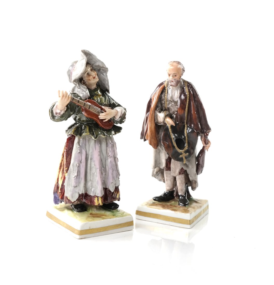 Pair of Capodimonte Porcelain Figures (1 of 6)