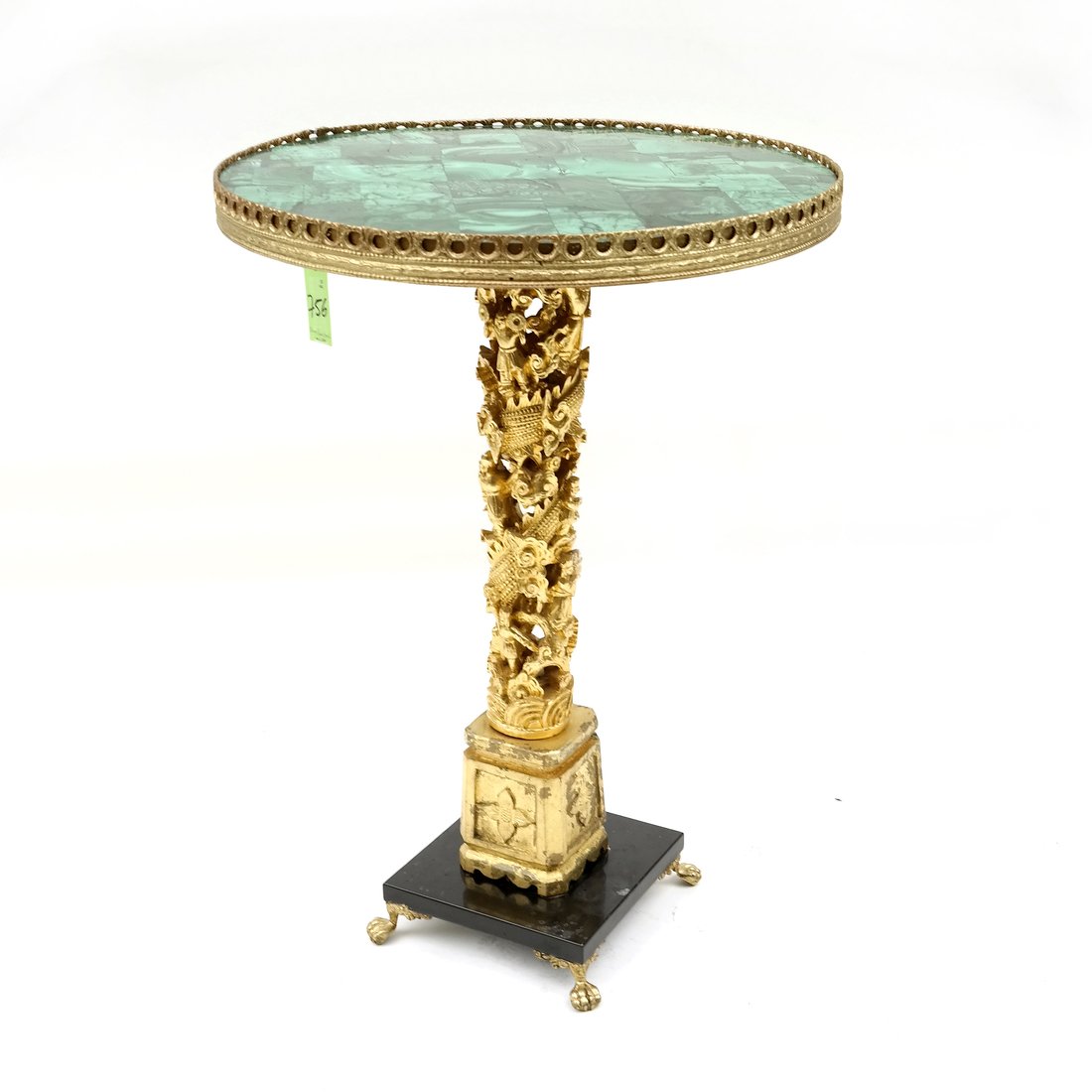 Ornate Bronze Malachite Gueridon (1 of 4)