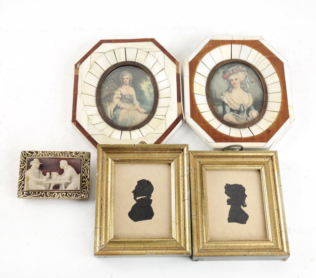 Miniature Portraits, Silhouettes & Belt Buckle (1 of 8)