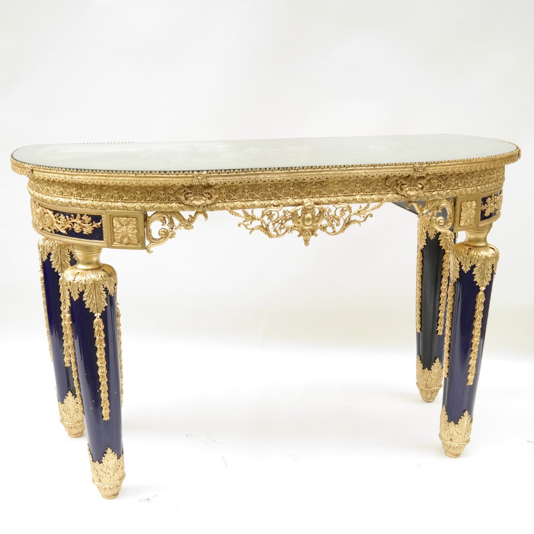 Sevres Bronze Dore Demilune Table (1 of 8)