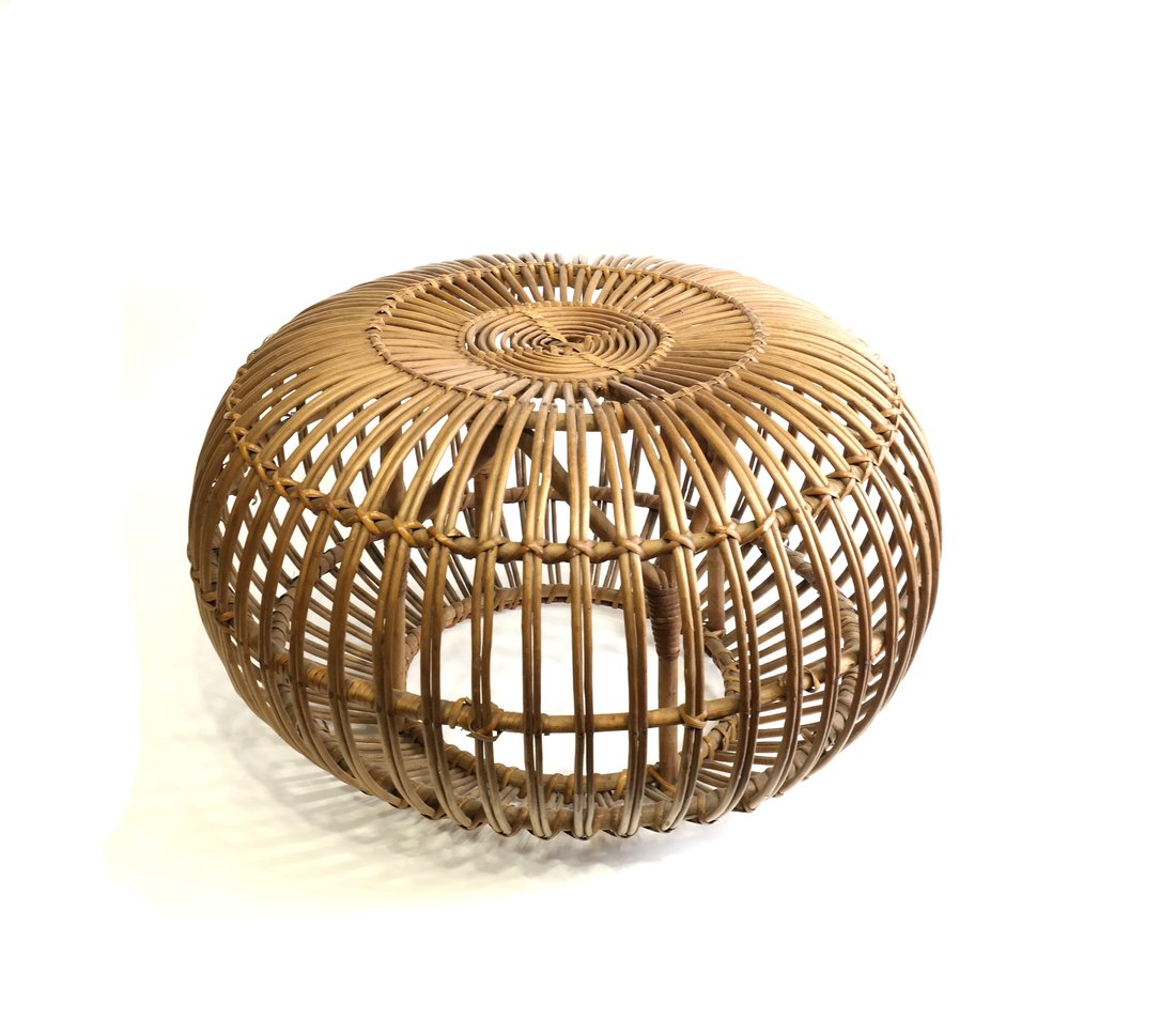 Franco Albini Rattan Wicker Ottoman (1 of 9)