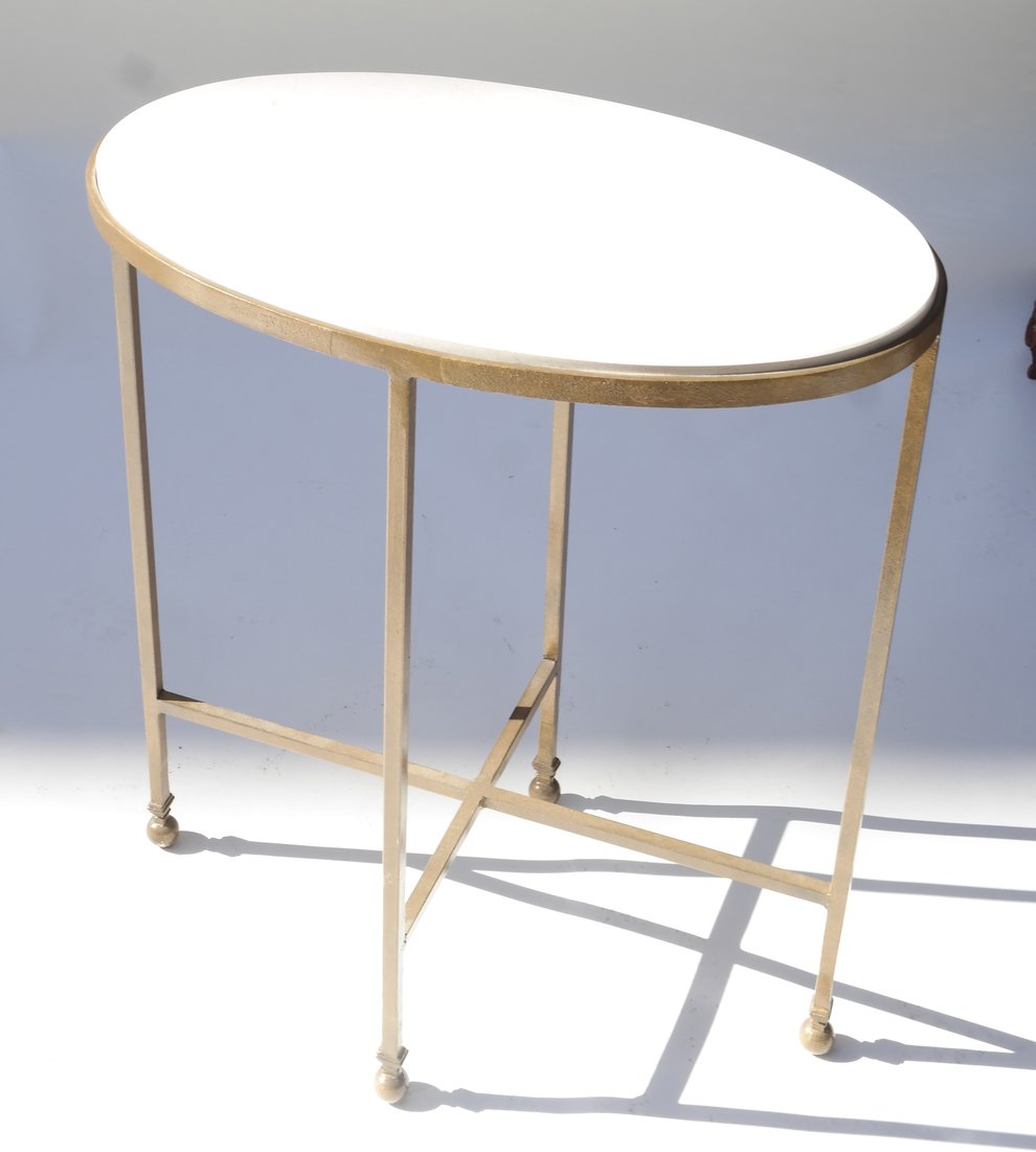 Oval Bronze Marble Top Table (1 of 6)