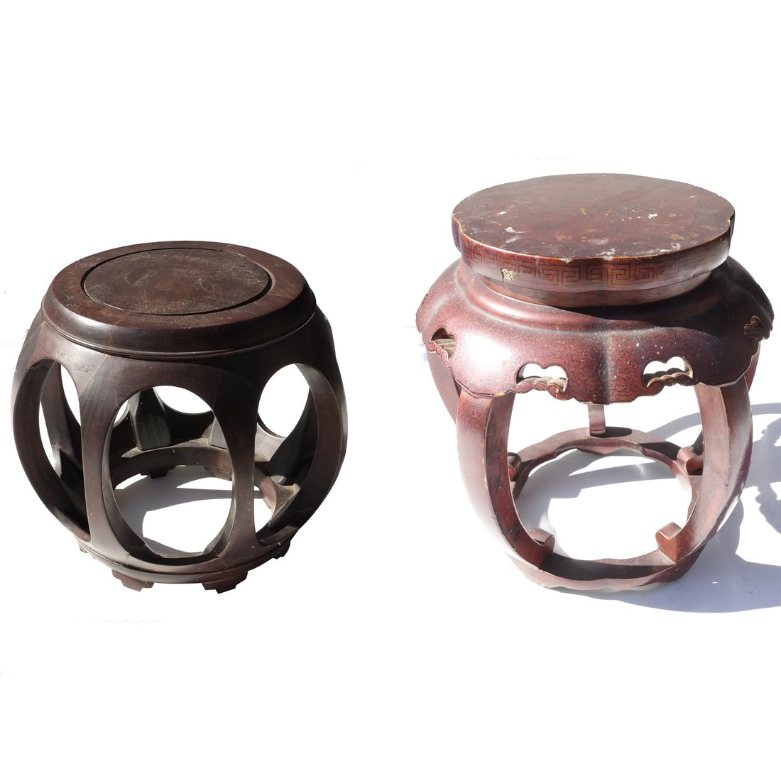 Two Asian Garden Seat Style Side Tables (1 of 10)