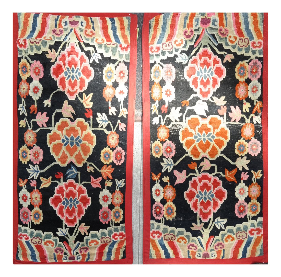 Two Tibetan Floral Rugs (1 of 6)