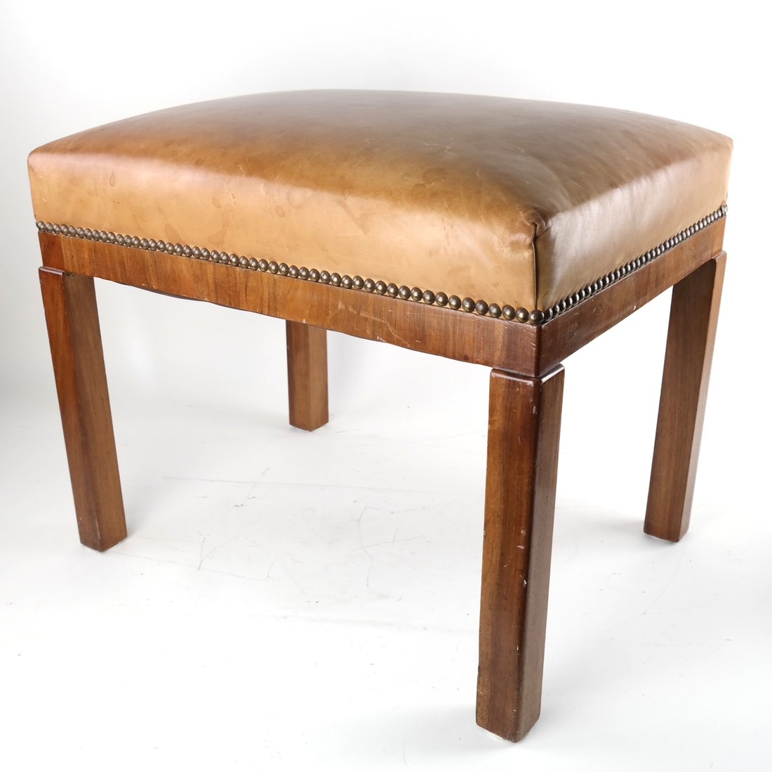 Tan Leather Bench (1 of 7)