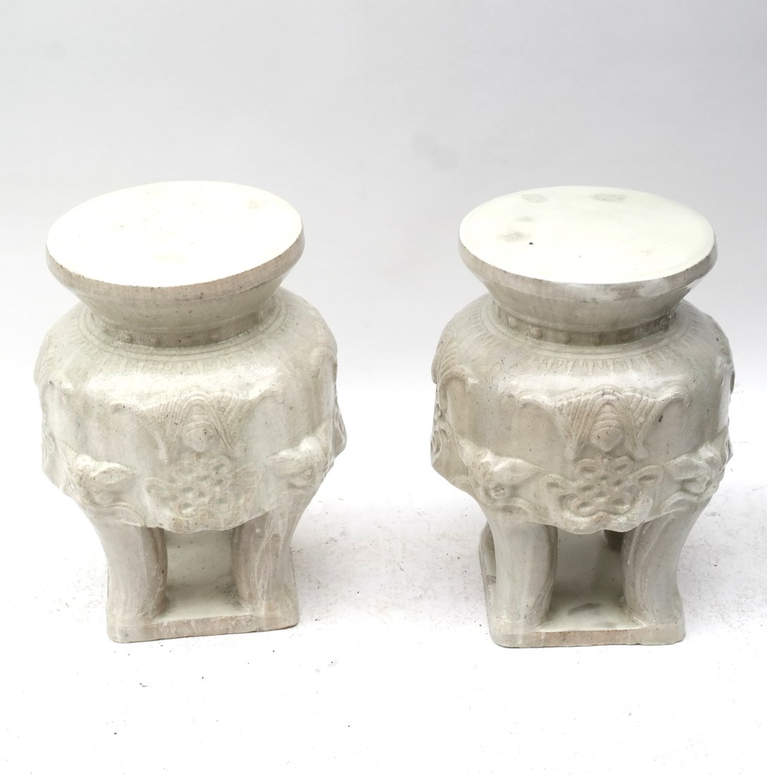 Pair of Asian Garden Seats (1 of 6)