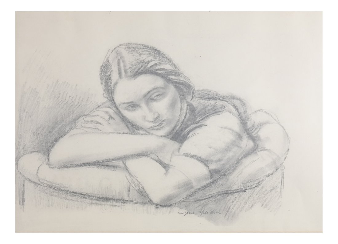 Drawing of a Girl Resting (1 of 5)