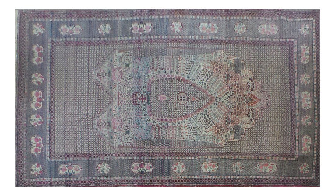 Floral and Geometric Motif Rug (1 of 9)