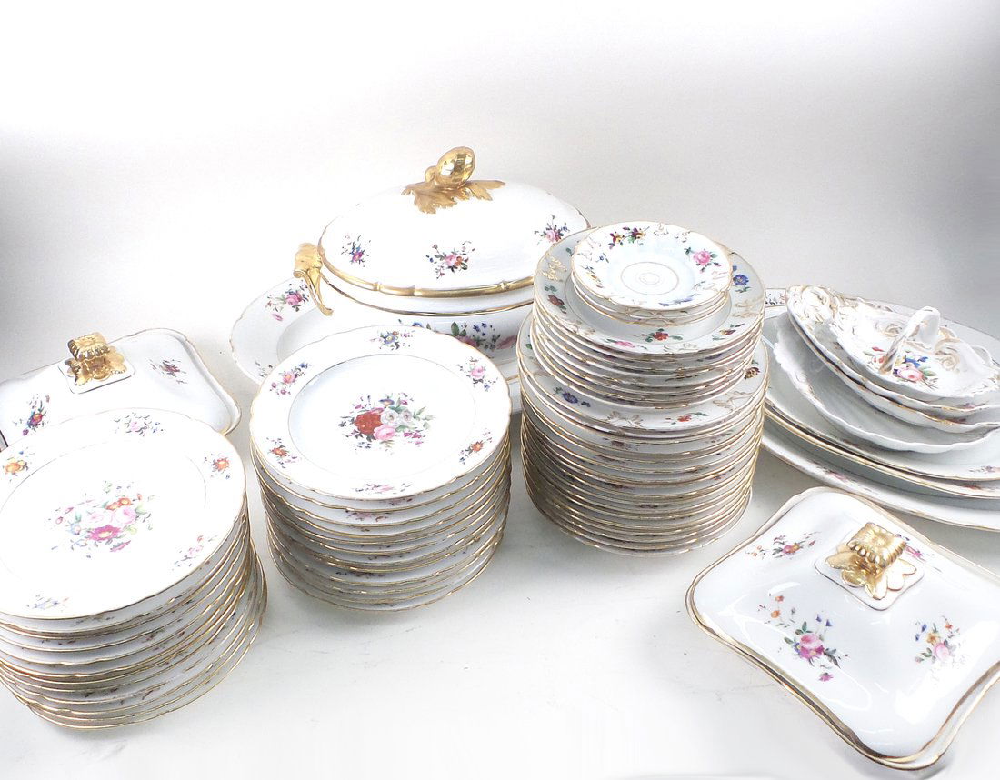 Old Paris Porcelain Dishes, 63 Pieces (1 of 9)