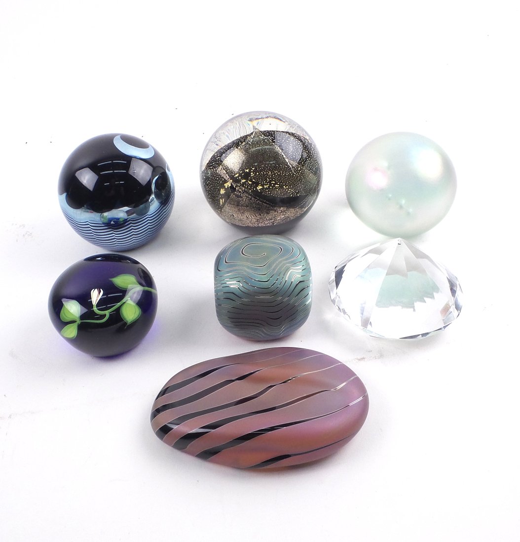 Seven Various Glass Paperweights (1 of 10)