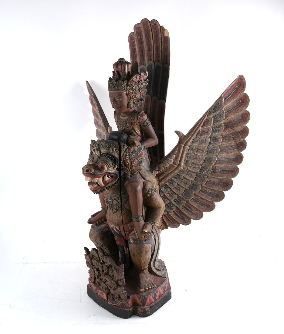 Indonesian Polychrome Carved Garuda (1 of 9)