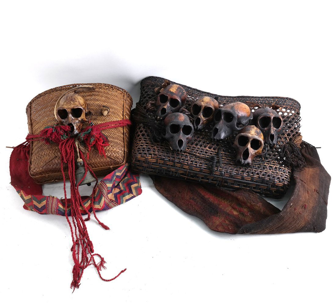 Two Naga Tribal Head Hunter Baskets (1 of 7)