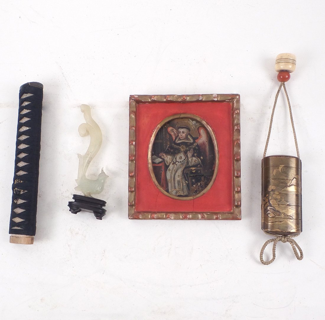 Inro, Jade Bird, Sword Handle, Painting (1 of 5)