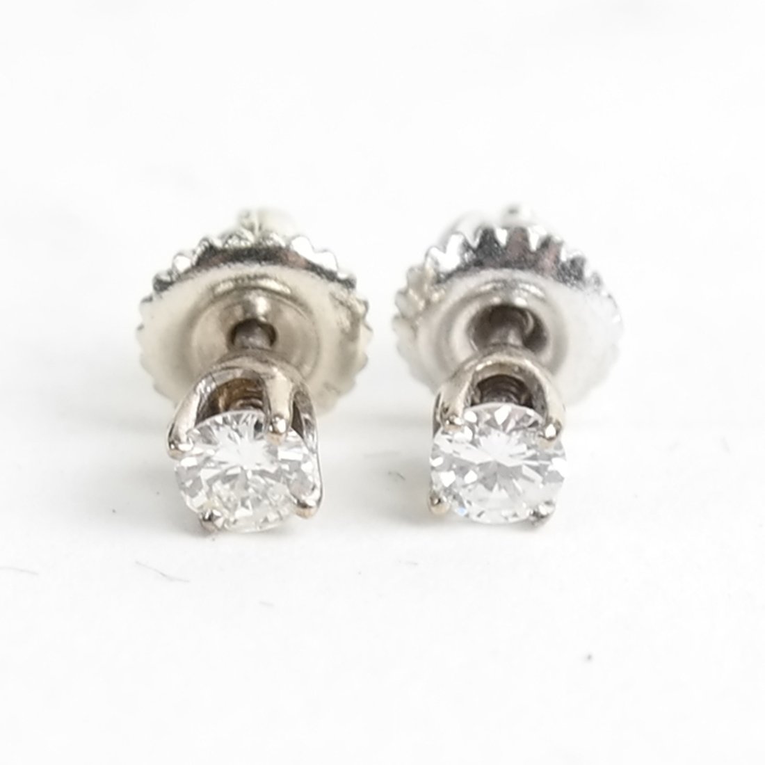 Pr of 14K Diamond Earrings, Approx 24pts (1 of 3)