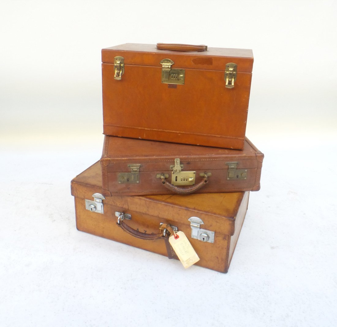 Three Antique Leather Cases (1 of 7)