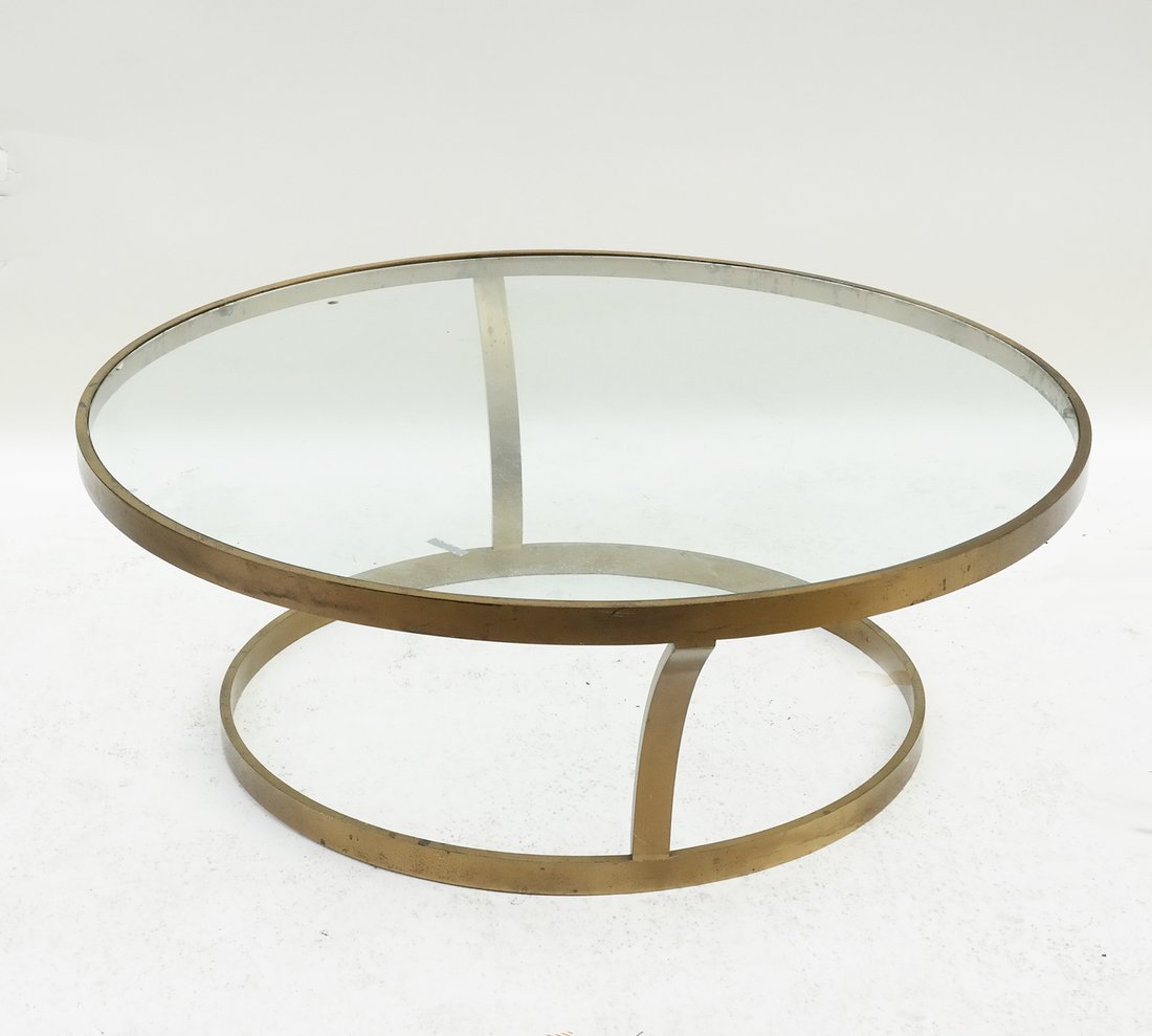 Round Steel and Glass Table (1 of 3)