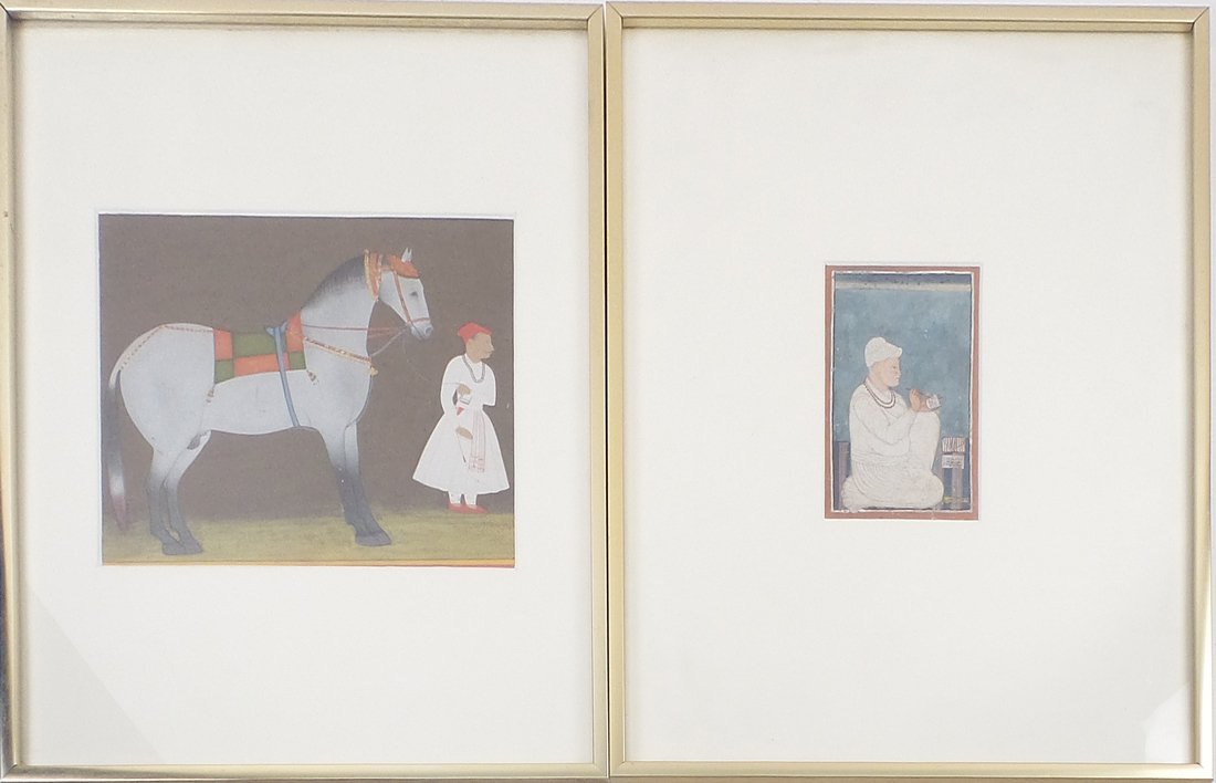 Two Miniature Paintings: Scribe, Horse (1 of 6)