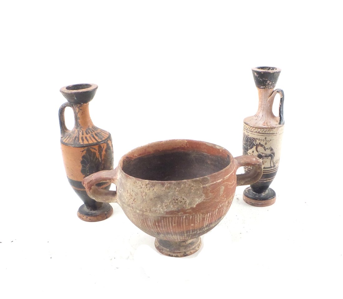 Three Classical-Greco Terracotta Pieces (1 of 6)