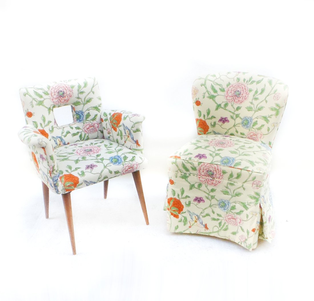 Two Floral Upholstered Chairs (1 of 9)