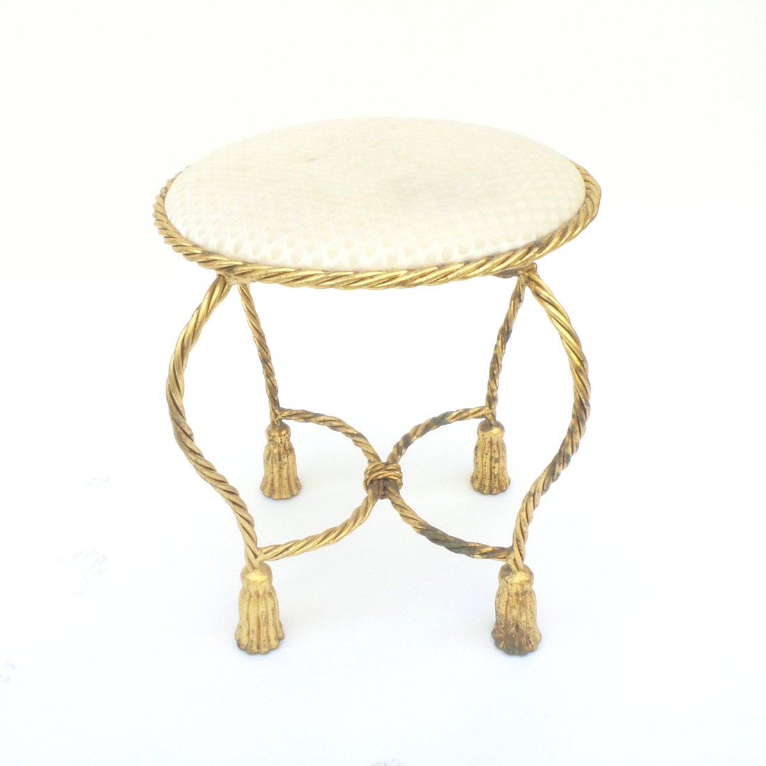 Gilt Metal Rope Form Bench (1 of 5)