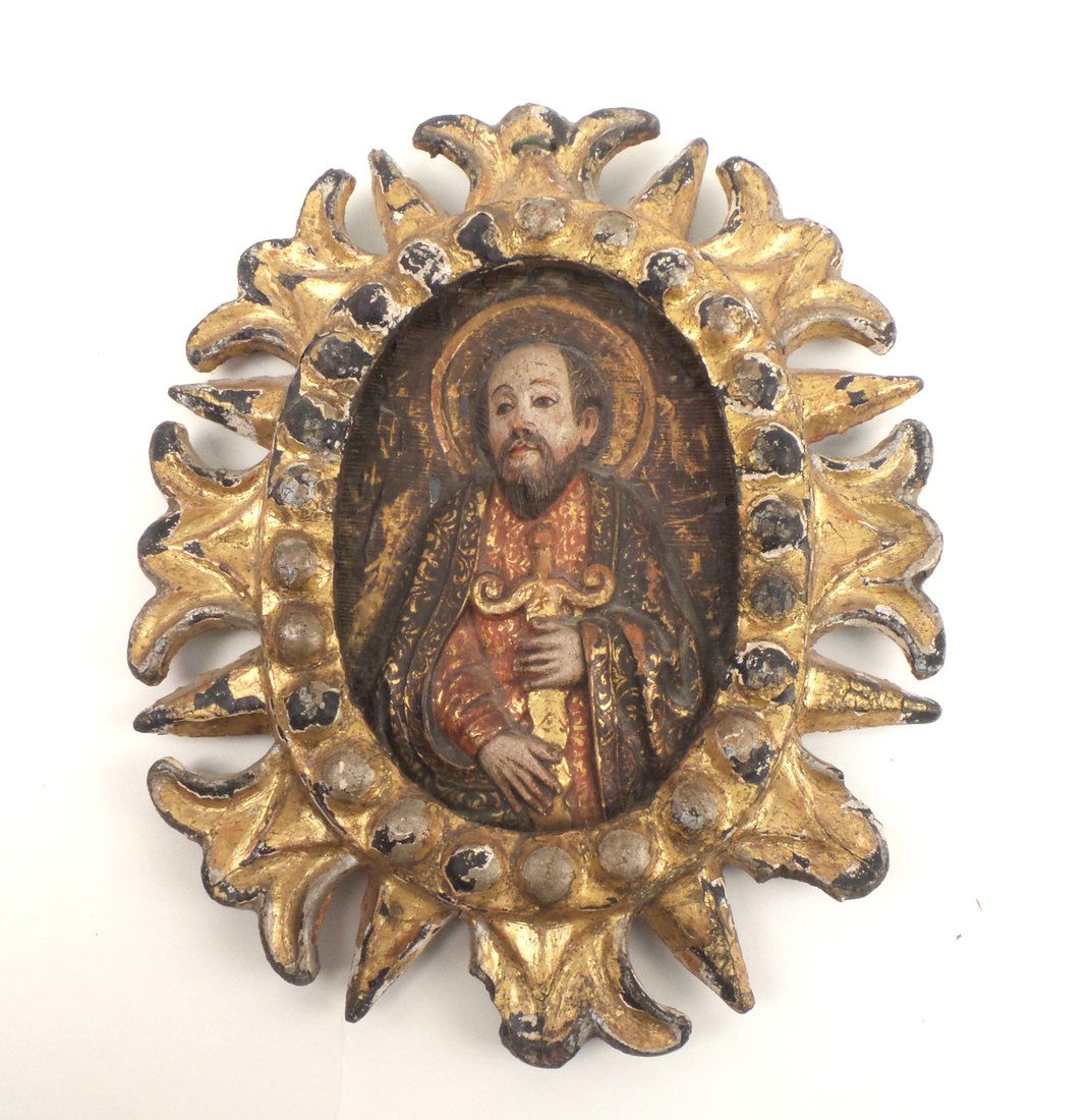 Carved and Painted Santos Retablo (1 of 7)