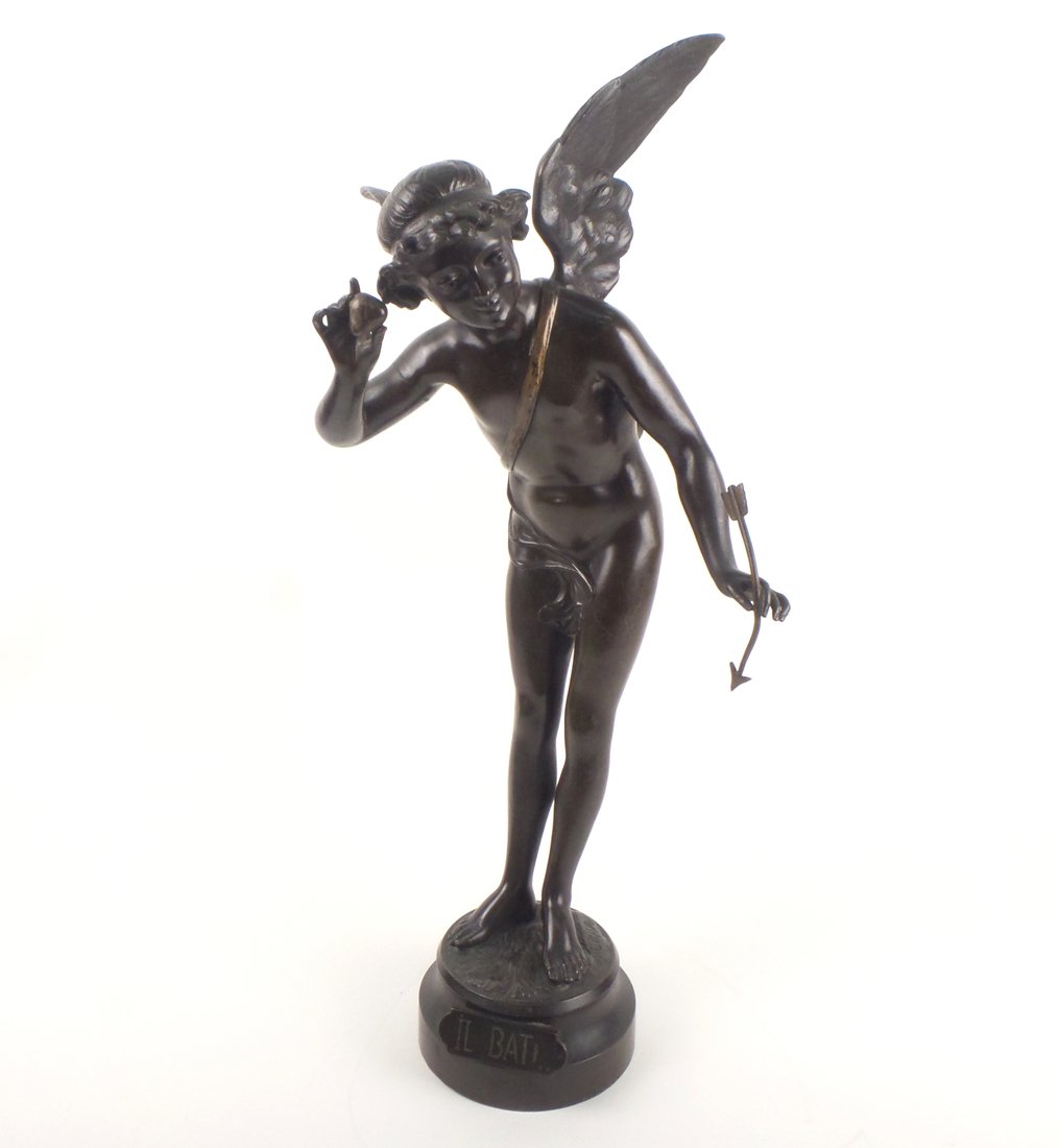 Patinated Bronze Figure of Cupid (1 of 10)