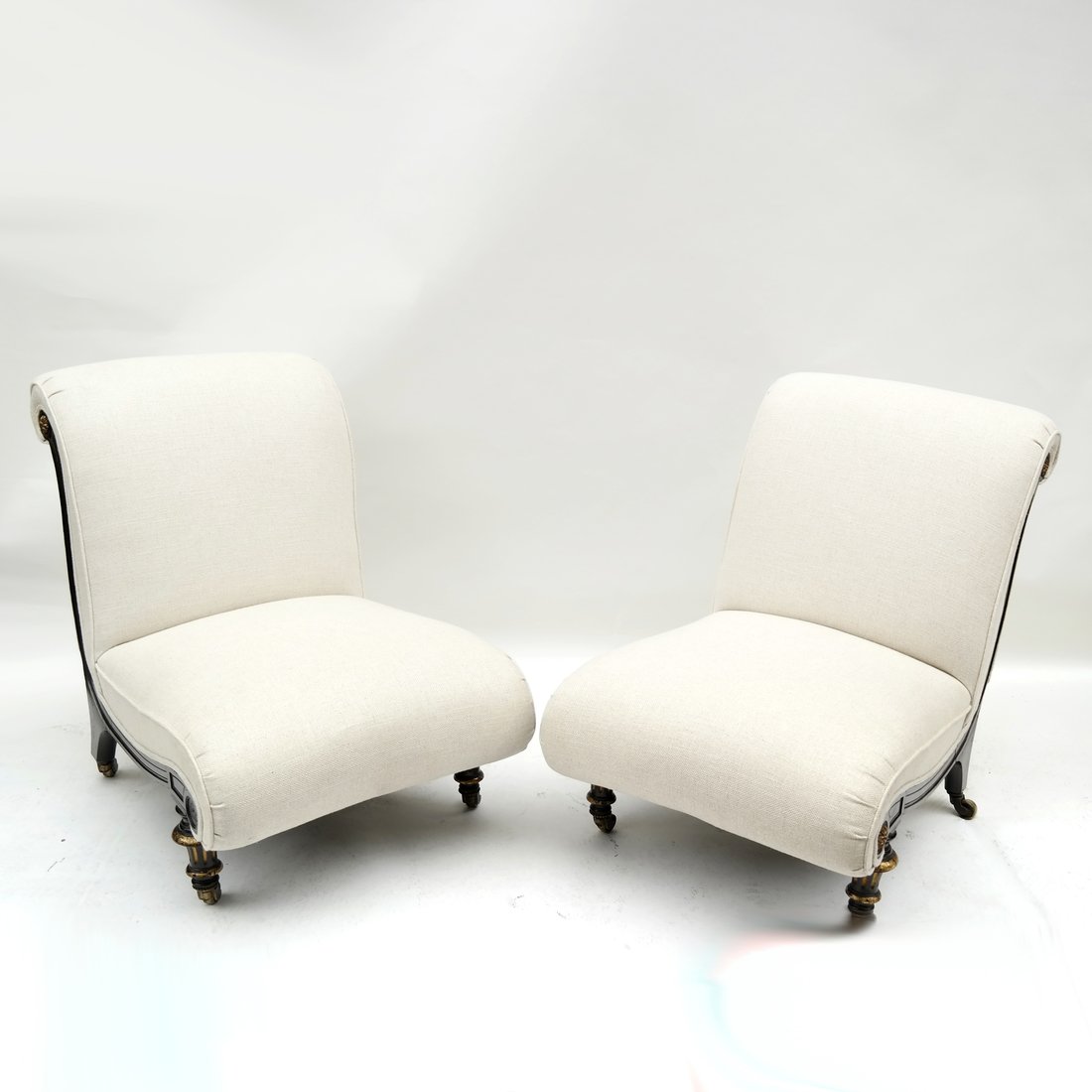 Pair of Regency Slipper Chairs (1 of 7)