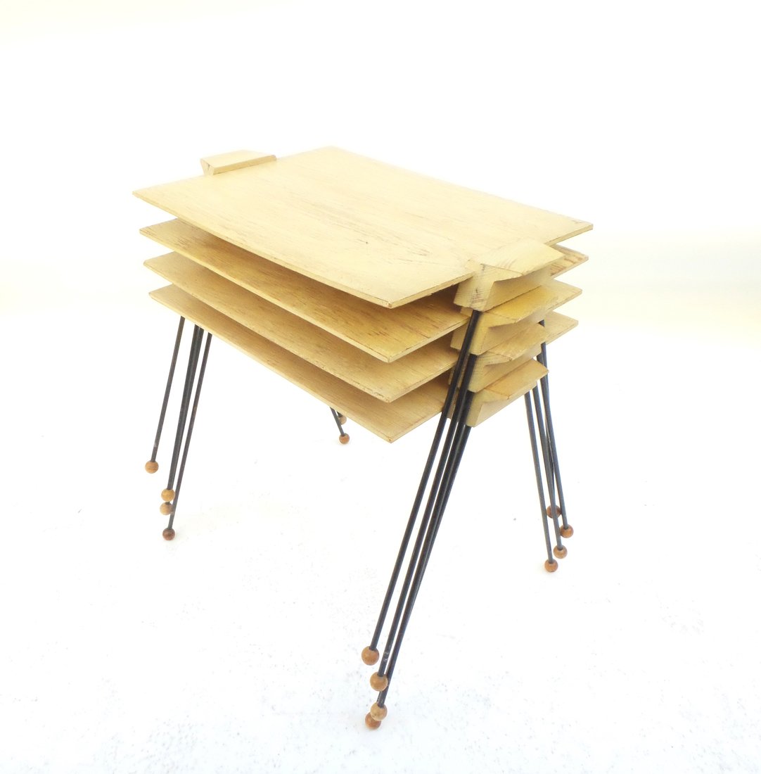 Modern Cerused Oak Nesting Tables (1 of 6)