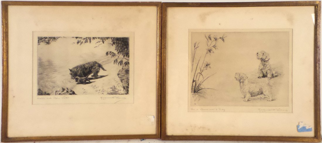 Marguerite Kirmse, Two Etchings of Dogs (1 of 8)