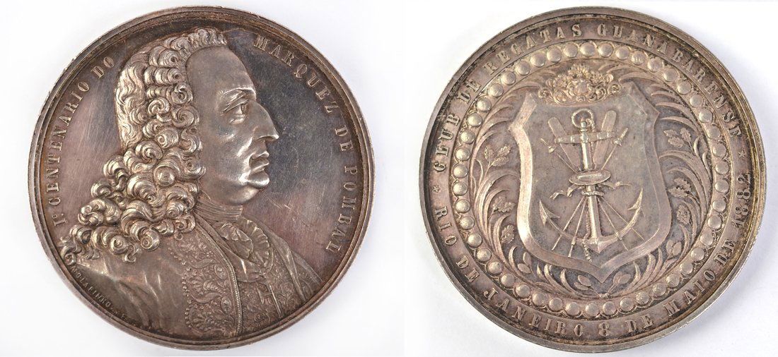 1882 Brazil Regata Club Medal (1 of 1)