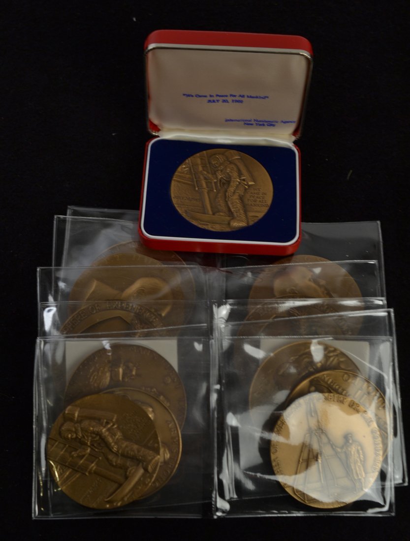 1969 US Apollo XI Bronze Medals & Others (1 of 9)