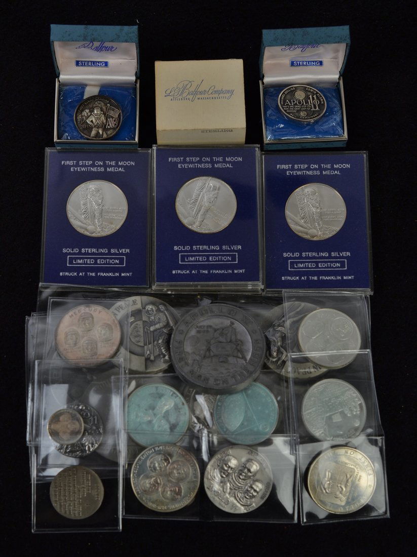 U.S. 1969 Apollo XI Sterling Medals (1 of 8)