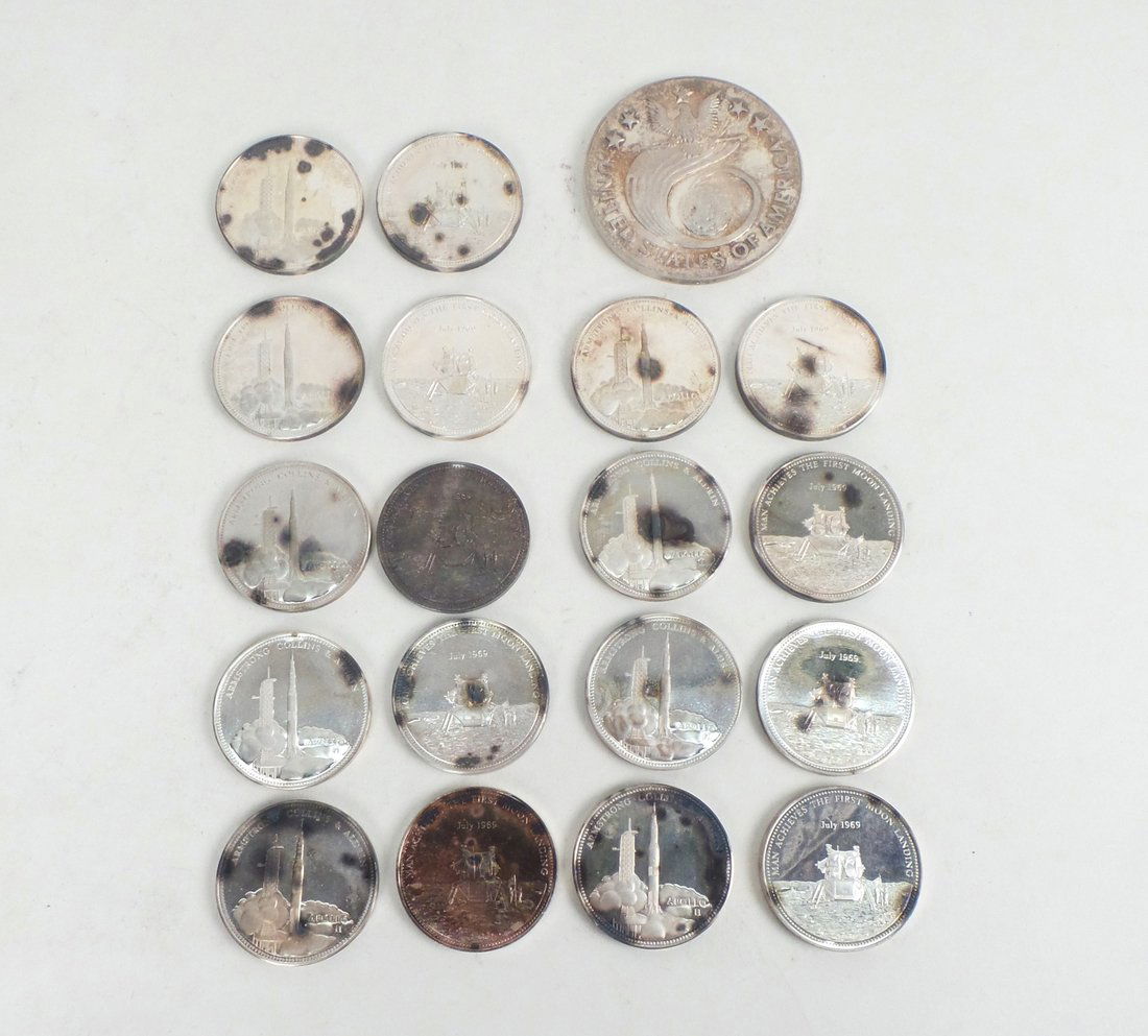 British, 1969 Apollo XI Sterling Medals (1 of 7)