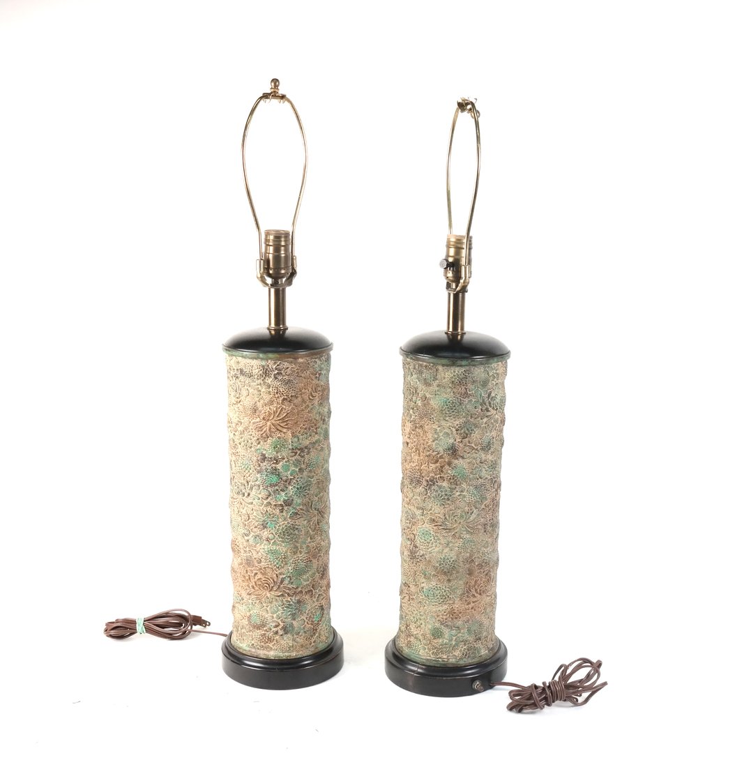 Pair of Carved Table Lamps (1 of 6)