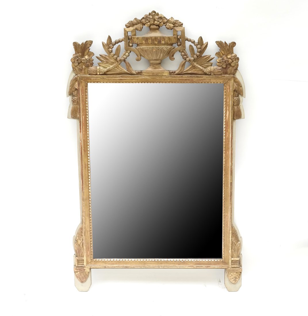 Regence Style Gilt Wood Carved Mirror (1 of 7)