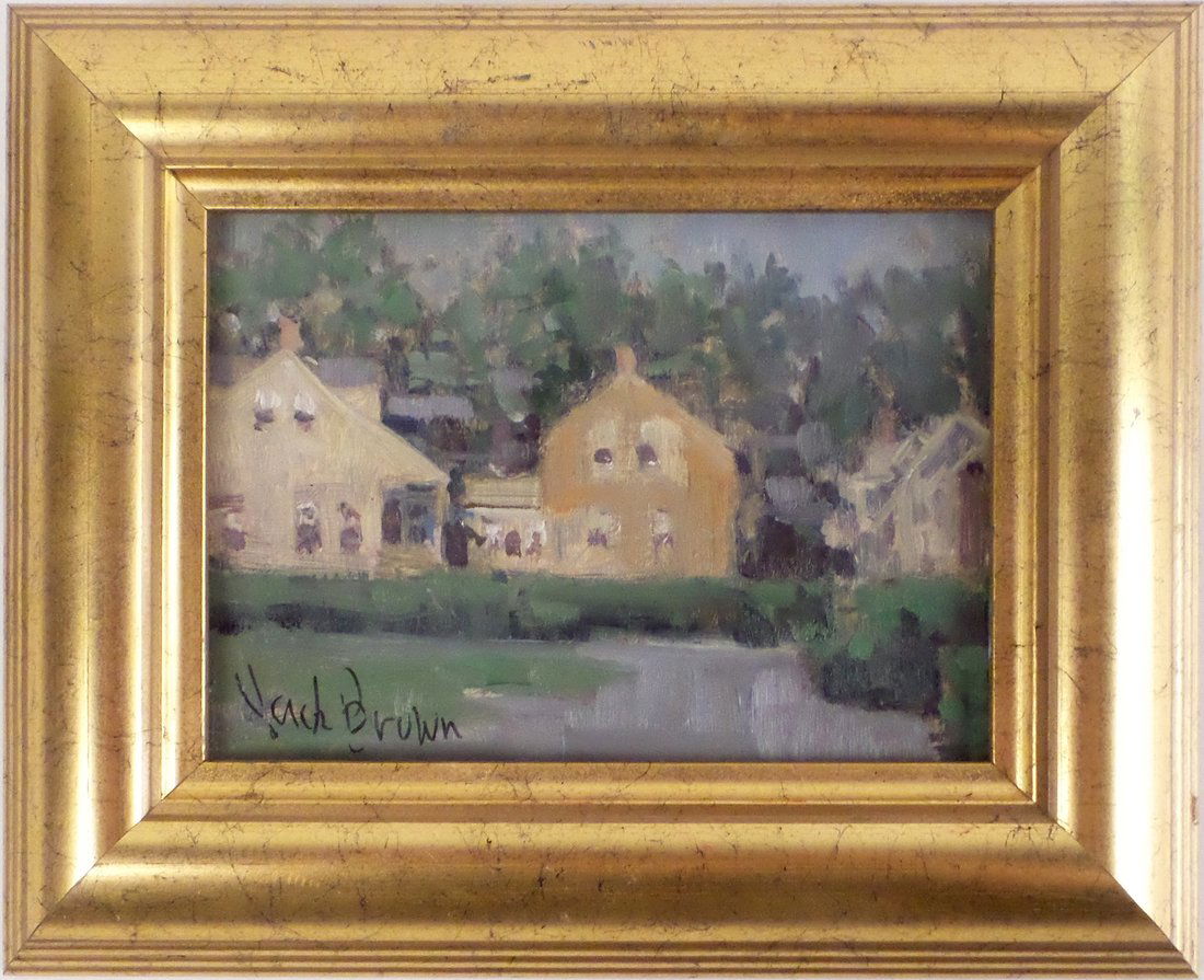 Jack Brown, Three Houses - Oil on Board (1 of 4)