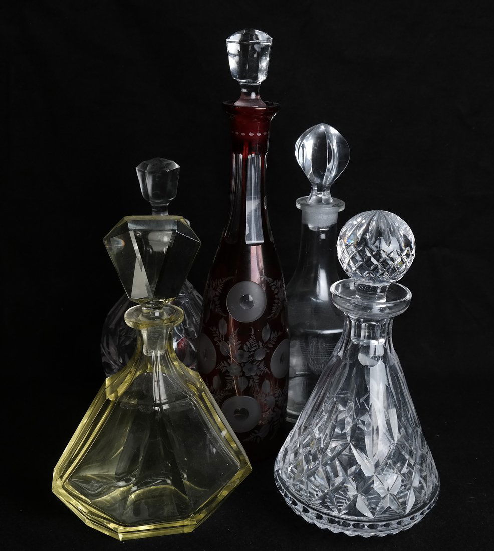 Five Crystal Decanters (1 of 10)