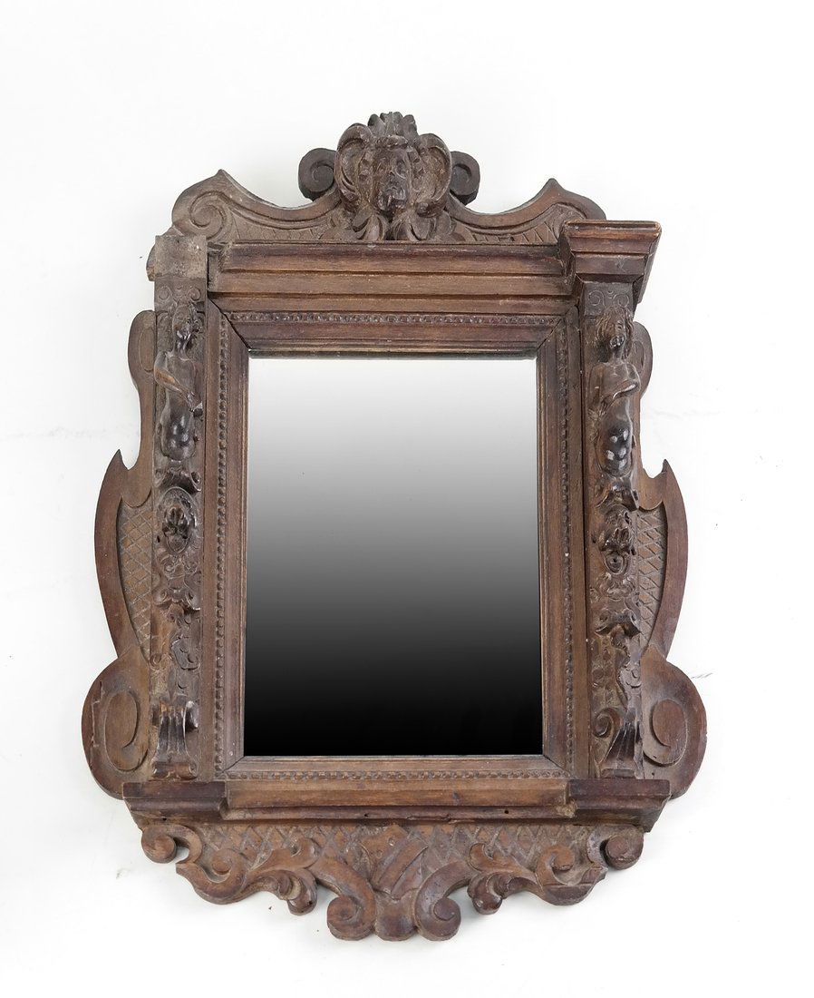 Ornate Figural Petite Mirror (1 of 7)