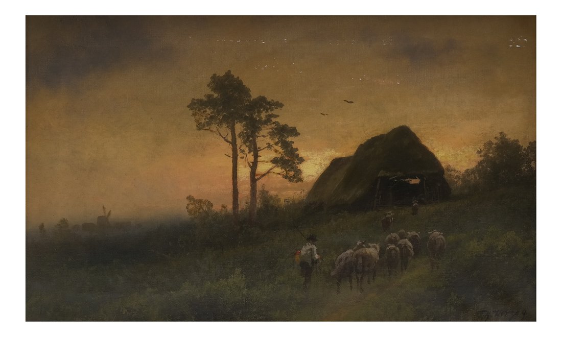 Hermann Herzog, Landscape with Sheep (1 of 6)