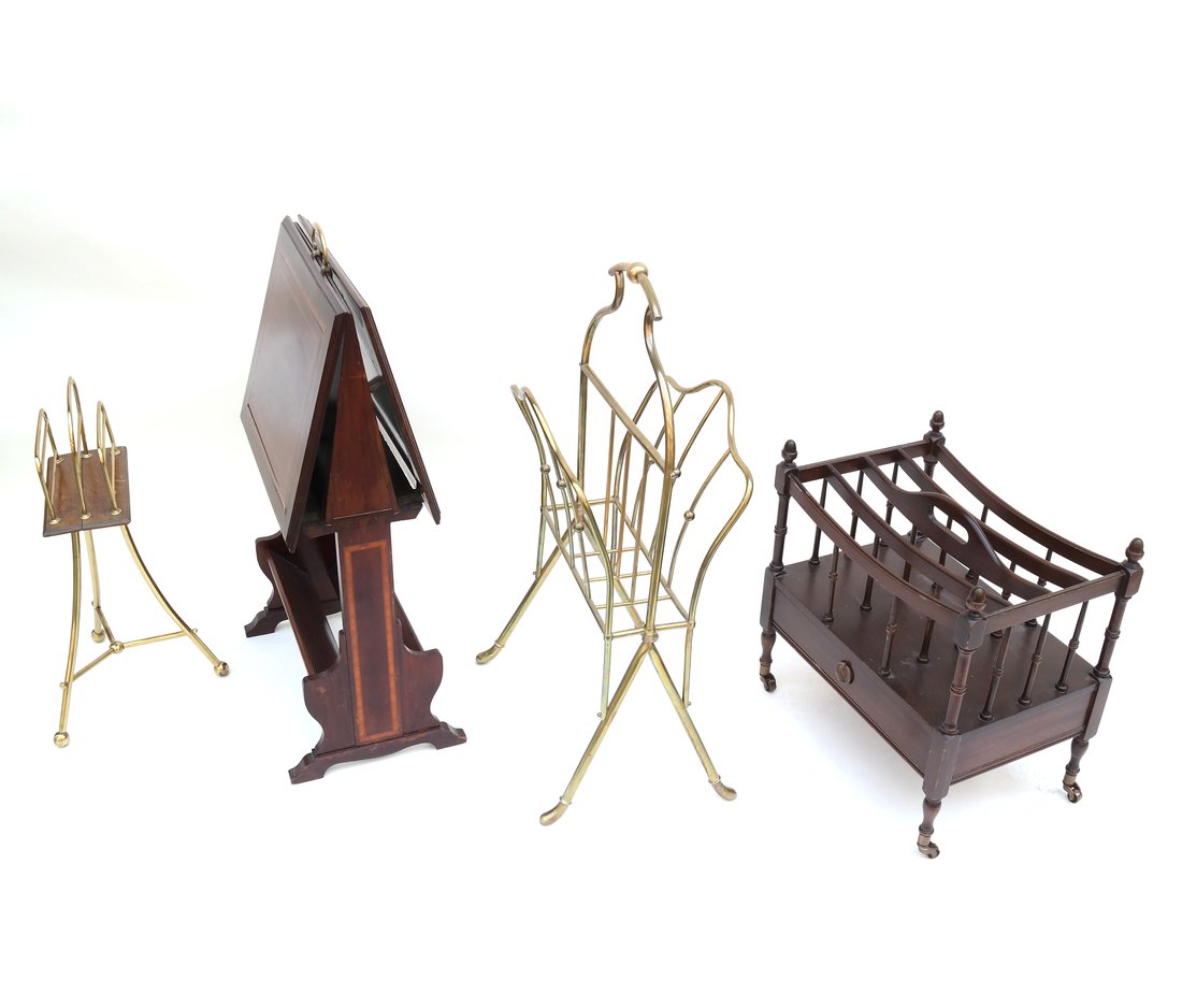 Canterbury, Book Table and 2 Brass Racks (1 of 5)