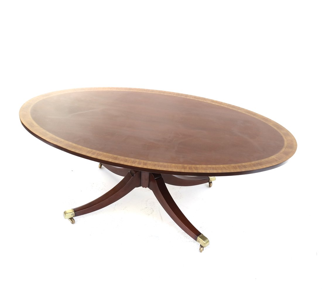 Sheraton Style Oval Coffee Table (1 of 6)