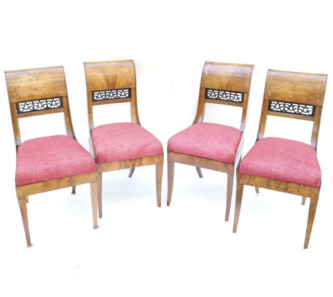 Set of Four Biedermeier Side Chairs (1 of 9)